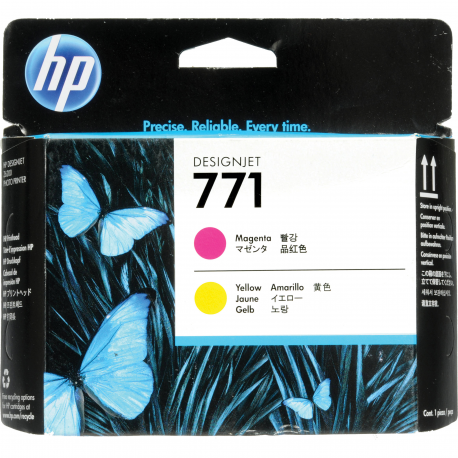 HP 771 CE018A Printhead Magenta and Yellow