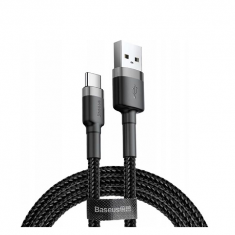 Καλώδιο Φο΄ρτισης Baseus Cafule Braided USB 2.0 Cable USB-C male - USB-A male Μαύρο 1m (CATKLF-BG1)